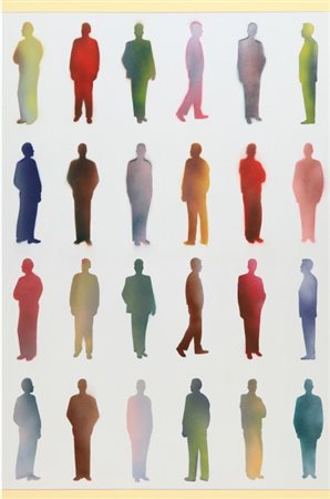 RENATO MAMBOR (1936) Posizioni filosofiche 1 2008 acrilico su tela cm 150x100...