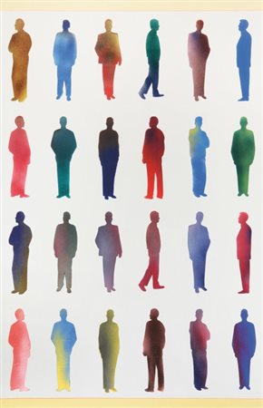 RENATO MAMBOR (1936) Posizioni filosofiche 2 2008 acrilico su tela cm 150x100...