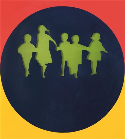 GUGLIELMO ACHILLE CAVELLINI (1914 - 1990) La famiglia 1964-1966 tecnica mista...