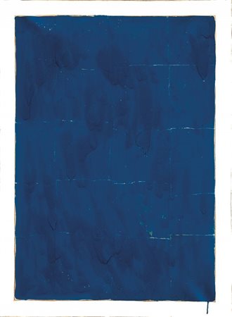 MARIO SCHIFANO (1934 - 1998) Senza Titolo 1961 smalto su carta applicata su...