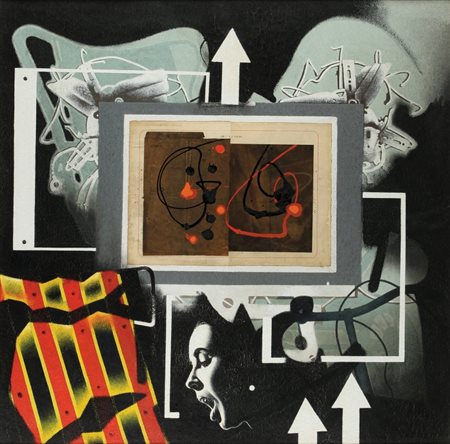 GIUSEPPE GUERRESCHI (1929 - 1985) Resoconto 1964 olio su tela cm 120x120...