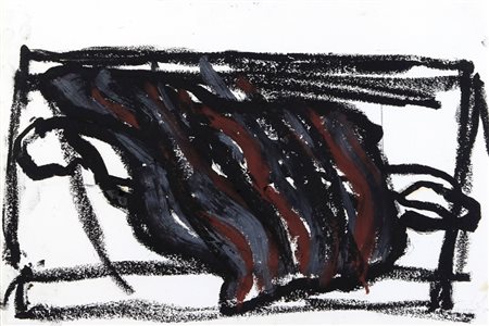 JANNIS KOUNELLIS (1936) Sans Titre III 2000 olio su carta cm 32,5x48...