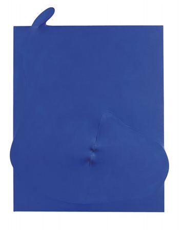 AGOSTINO BONALUMI (1935 - 2013) Blu 1991 tela estroflessa cm 100x81 autentica...