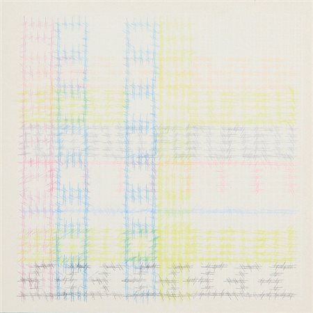 LEONARDO MOSSO (1926) Senza titolo 1987 matita su carta quadrettata cm 23 x...