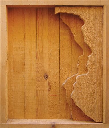 MARIO CEROLI (1938) Senza titolo 1971 scultura in legno sagomato cm 52x44x7...
