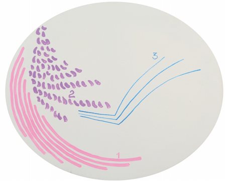 GIORGIO GRIFFA (1936) Tre colori 1999 acrilico su tela cm 60x50 firmato,...