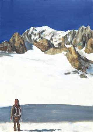 DANIELE GALLIANO (1961) Senza parole 2008 olio su tela cm 100x70 firmato,...