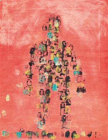 MASSIMO KAUFMANN (1963) Senza titolo 1993 olio su tela cm 130x100 firmato e...