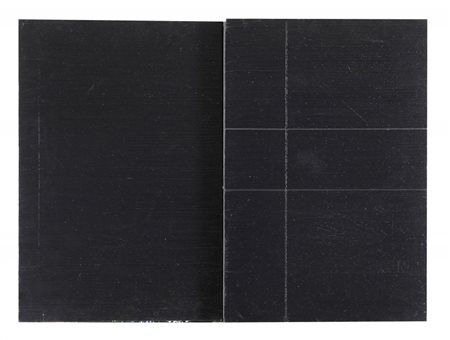 LUCIO POZZI (1935) Level 1976 acrilico su tela applicata su tavola (dittico)...