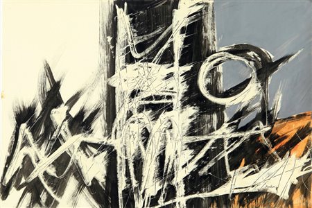 ANTONIO RECALCATI (1938) Senza titolo 1959 tecnica mista su carta cm 33x48,5...