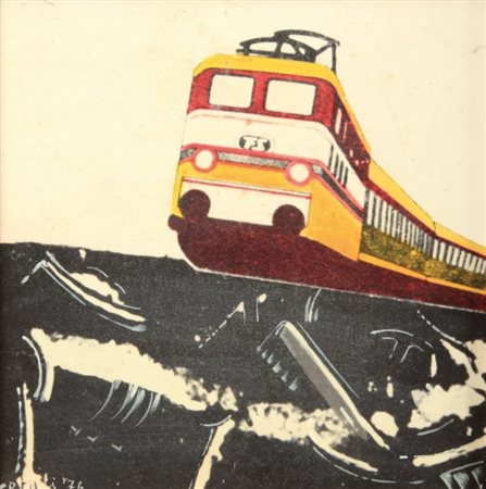 GIANNI BERTINI (1922 - 2010) Senza titolo 1976 tela emulsionata cm 20,5x20,5...