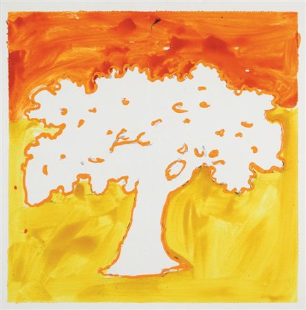 MARIO SCHIFANO (1934 - 1998) Senza titolo (L'Albero della Vita) 1995 smalto e...