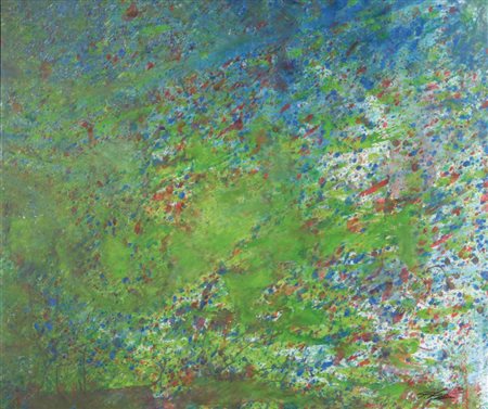 SHOZO SHIMAMOTO (1928 - 2013) Saga University 08 2005 acrilico su tela cm...