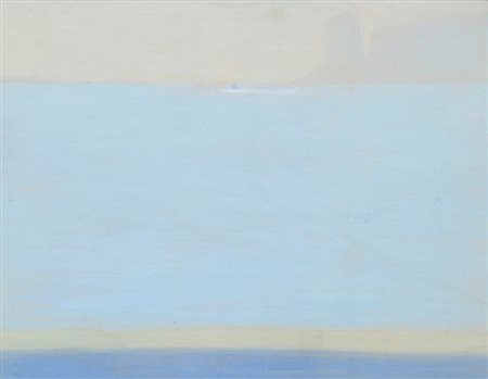 ANTONIO CALDERARA (1903 - 1978) Senza titolo olio su tavola cm 25x31,5...