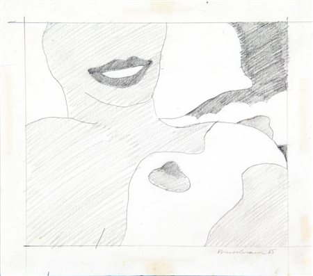 TOM WESSELMANN (1931 - 2004) Beach girl 1965 matita su carta cm 19x21,5...