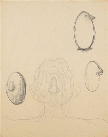 RENE MAGRITTE (1898 - 1967) Croquer les idèes 1937 matita su carta...