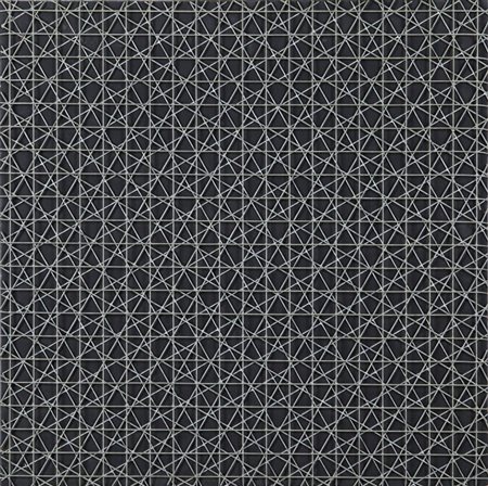 FRANCOIS MORELLET (1926) 3 trames de grillage 0° 30° 60° 1974 tavola e ferro...