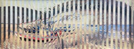 JIRI KOLAR (1914 - 2002) Barky / Barken 1965 collage su cartone cm 18x47,5...