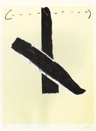 ANTONI TAPIES (1923 - 2012) Senza titolo serigrafia su carta cm 79x59,...