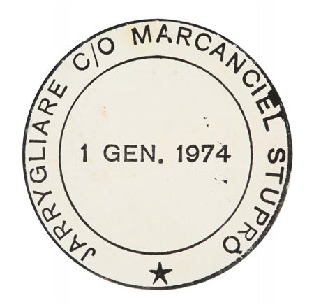 CLAUDIO CINTOLI (1935 - 1978) 1 gennaio 1974 serigrafia su carta applicata su...