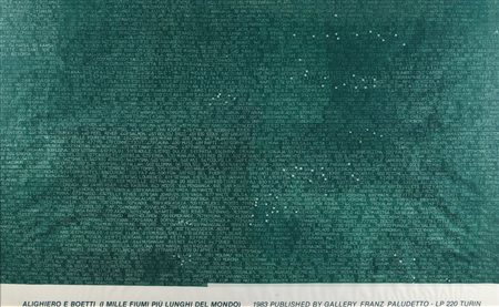 ALIGHIERO BOETTI (1940 - 1994) I mille fiumi piu lunghi del mondo 1983...