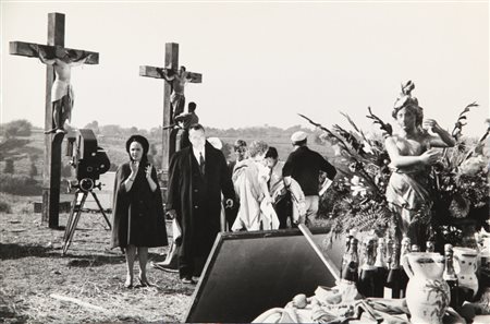 FRANCO PINNA (1925 - 1978) Roma, Laura Betti e Orson Welles durante le...