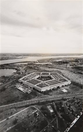 ROGER MALLOCH (1939) Il Pentagono, veduta aerea anni '70 stampa ai sali...