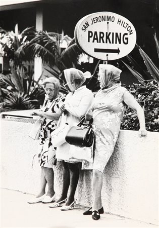 GIANFRANCO GORGONI (1941) Turiste americane alle Bahamas anni '60 stampa ai...