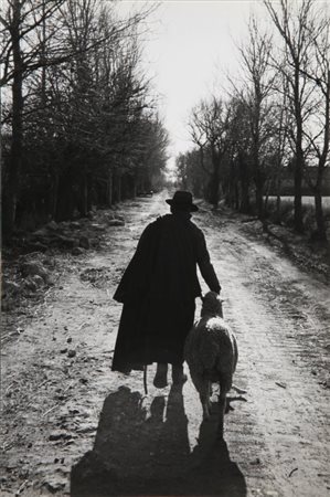 MARC RIBOUD (1923) Pastore con agnello anni '70 stampa ai sali d'argento,...