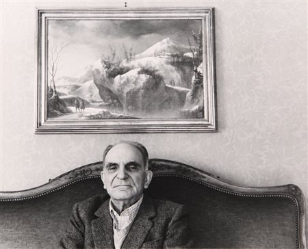 DINO IGNANI (1950) Ritratto di Attilio Bertolucci anni ‘80 stampa ai sali...