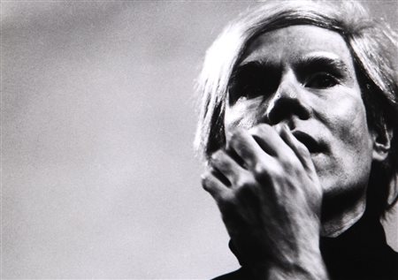 PAOLA AGOSTI (1947) Andy Warhol, Roma 1972 stampa ai sali d'argento, modern...