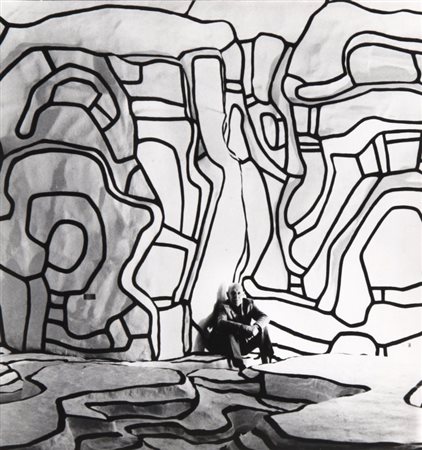ANONIMO Ritratto di J. Dubuffet, le Jardin d' Hiver 1970 stampa ai sali...