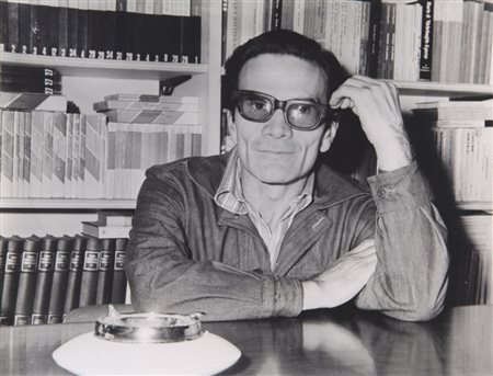 VITTORIO LA VERDE (1940) Ritratto di Pasolini anni'70 stampa ai sali...