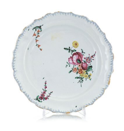 BASSANO PIATTO IN MAIOLICA, NOVE DI BASSANO, G.M.BACCIN, 1770-1790, decoro...