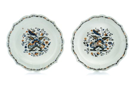 ANTONIBON DUE PIATTI IN MAIOLICA, NOVE DI BASSANO, P.ANTONIBON, 1750 CA.,...
