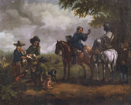 WOUWERMANS PHILIPS Haarlem 1619 - Haarlem 23/05/1668(cerchia di) Riposo...