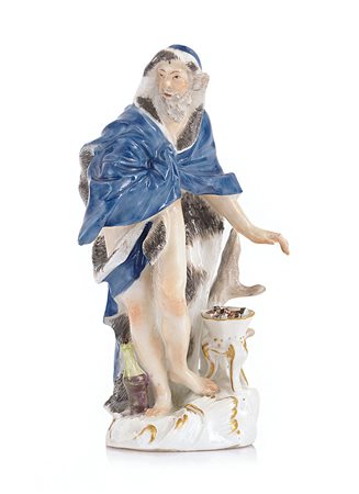 MEISSEN SCULTURA IN PORCELLANA, MEISSEN, 1750 CA., raffigurante allegoria...