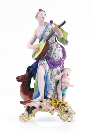 MEISSEN GRUPPO IN PORCELLANA, MEISSEN, XIX SECOLO, raffigurante allegoria...