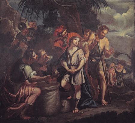 SCUOLA VENETA DEL XVIII SECOLO Giuseppe venduto dai fratelliOlio su tela, cm...