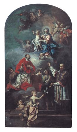 COMANEDI ROCCO 1744 - 1802Madonna con Bambino e i santi Francesco di Sales e...