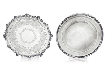 ARGENTI D'EPOCA UN SALVER IN ARGENTO, CITTA' DI SHEFFIELD, 1897, circolare su...