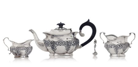 ARGENTI D'EPOCA SERVIZIO DA TE' IN ARGENTO, BIRMINGHAM, 1901, composto da...