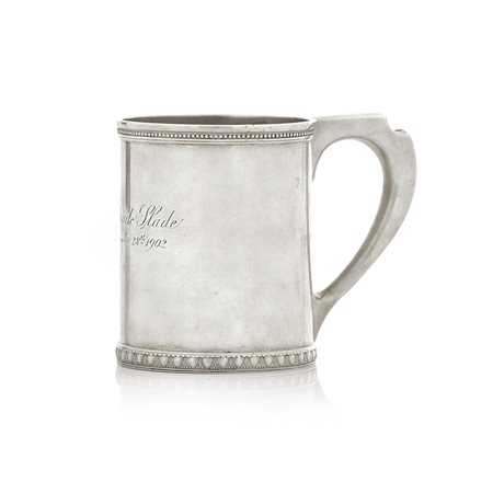 TIFFANY & CO. MUG IN ARGENTO, TIFFANY & CO., INIZIO XX SECOLO, liscio con...