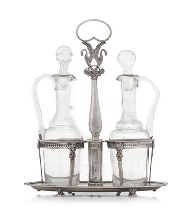 ARGENTI D'EPOCA OLIERA IN ARGENTO, VENEZIA, XIX SECOLO, base ellittica e...