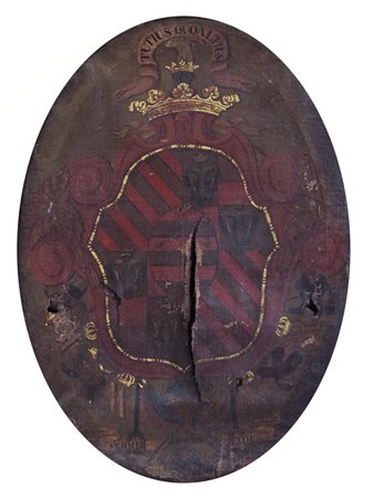 PITTORE DEL XVIII SECOLO Stemma araldico (probabilmente conti Valperga di...