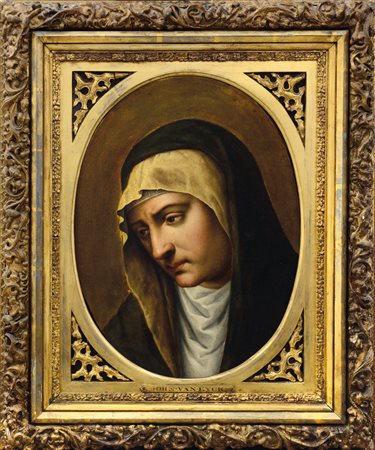 PITTORE DEL XIX SECOLO Madonna addolorataOlio su tavola, cm 45x35.