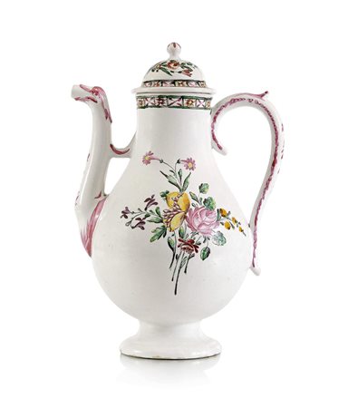 FAENZA CAFFETTIERA IN MAIOLICA, FAENZA, RAGAZZINI - BENINI, 1780 CA.,...