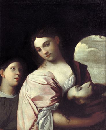 SCUOLA VENETA DEL XVII SECOLO Salomè (da Giorgione)Olio su tela, cm 89x72.