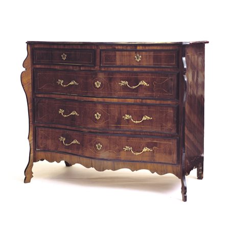 MOBILE DEL XVIII SECOLO CASSETTONE LASTRONATO IN LEGNI VARI, XVIII SECOLO,...