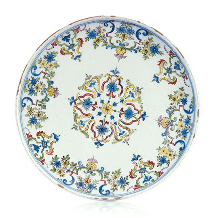 TORINO ALZATA IN MAIOLICA, TORINO, ROSSETTI, XVIII SECOLO, decoro policromo...